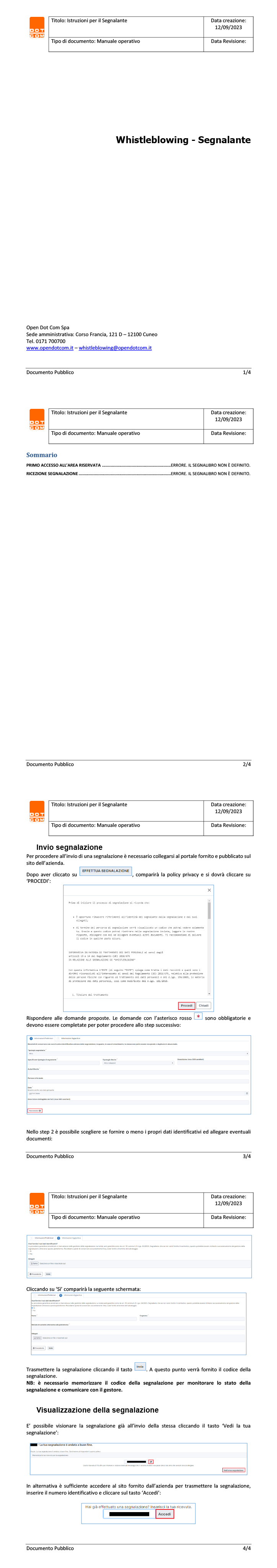 Manuale Whistleblowing